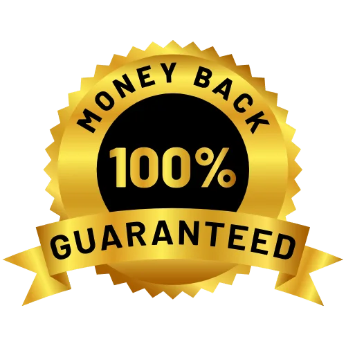 100% money-back guarantee seal